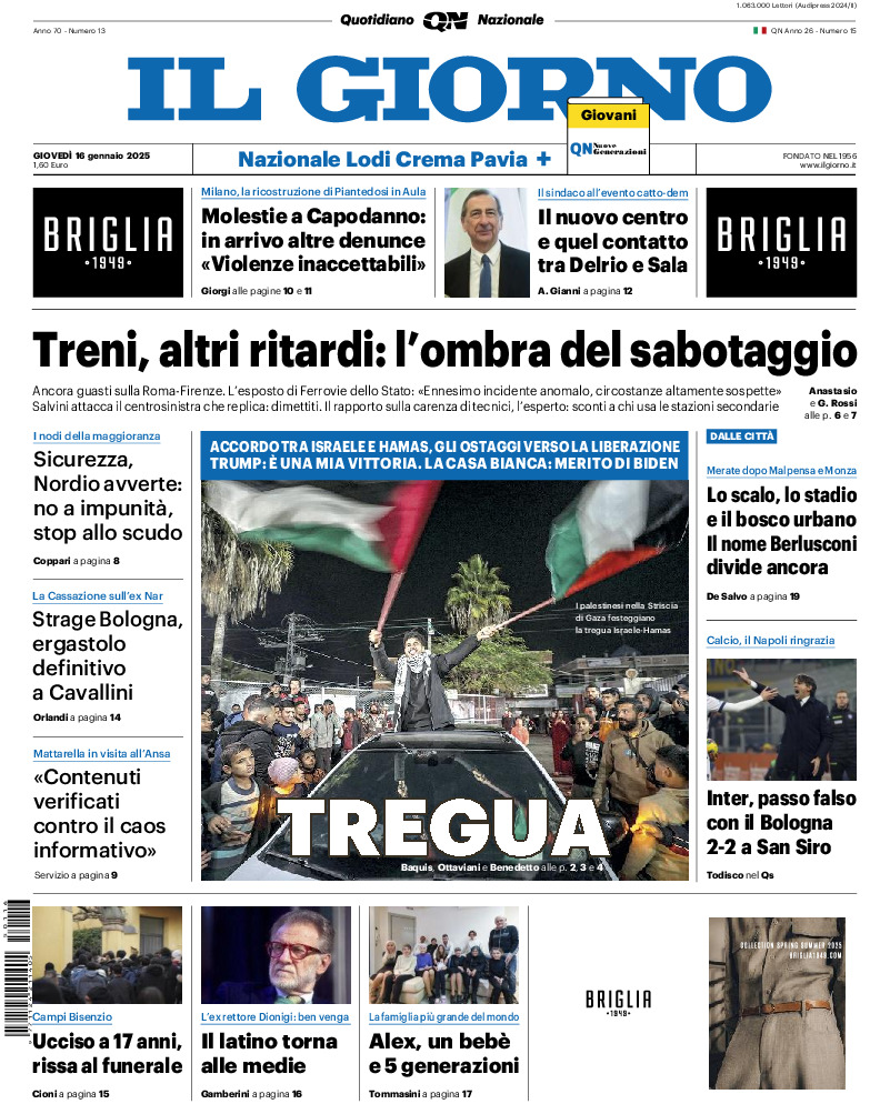 Prima-pagina-il giorno-edizione-di-oggi-20250116